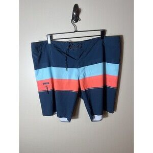 Men's Billabong Recycler Tribong Airlite Boardshorts Aqua Orange Blue Stripe  42